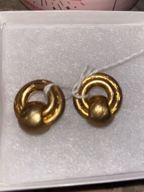 Givenchy Gold Interlocking Knot Clip-On Earrings